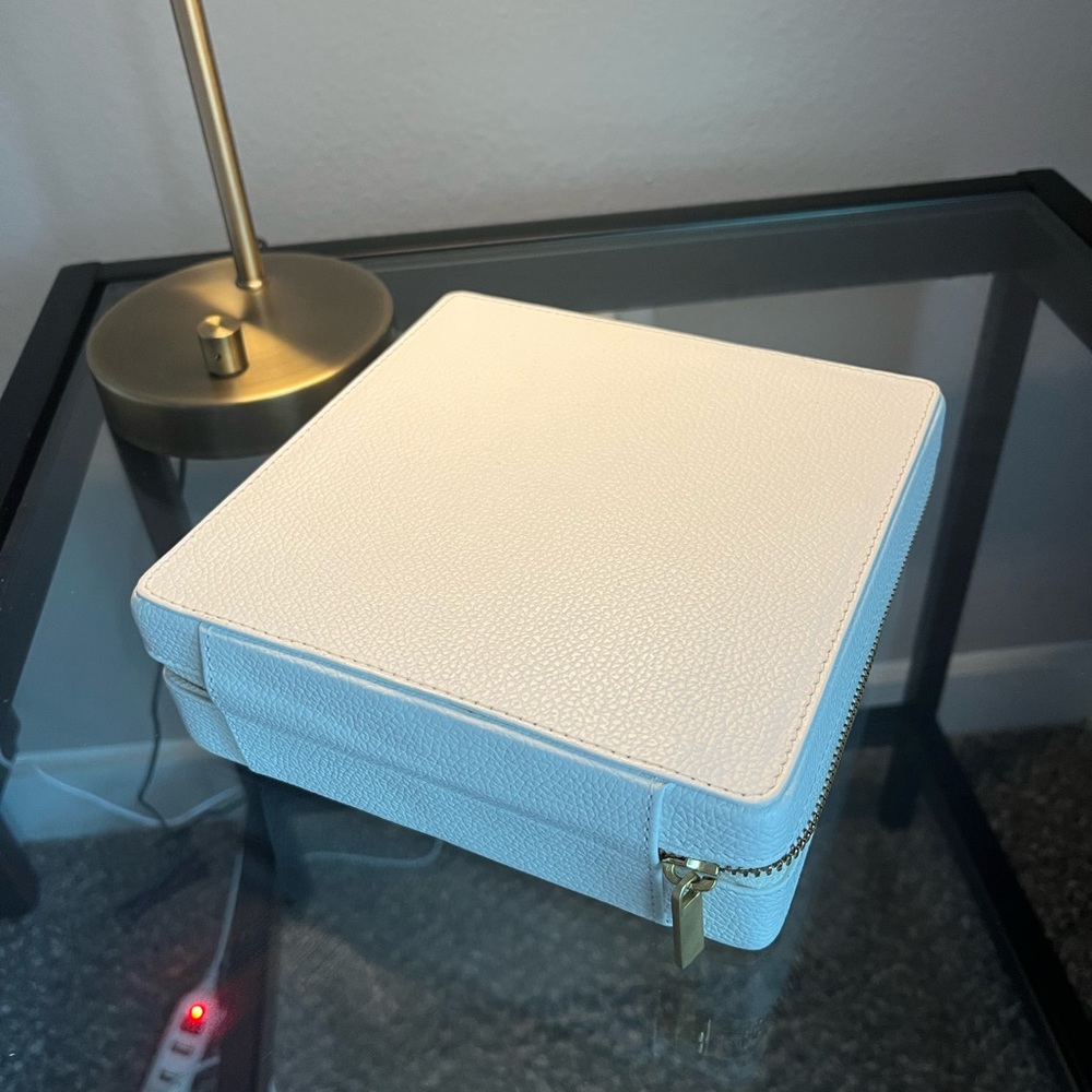 Pottery Barn Quinn Jewelry Travel Case in White